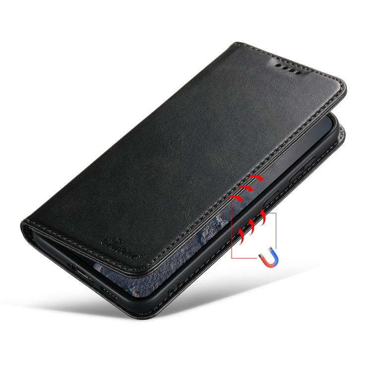 For Samsung Galaxy S24 5G Suteni Calf Texture Horizontal Flip Leather Phone Case(Black) - HoMEdemic™ 