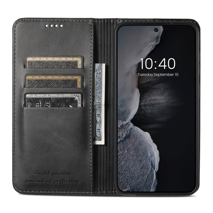 For Samsung Galaxy S24 5G Suteni Calf Texture Horizontal Flip Leather Phone Case(Black) - HoMEdemic™ 