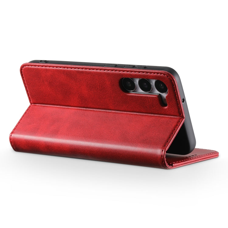 For Samsung Galaxy S24 5G Suteni Calf Texture Horizontal Flip Leather Phone Case(Red) - HoMEdemic™ 