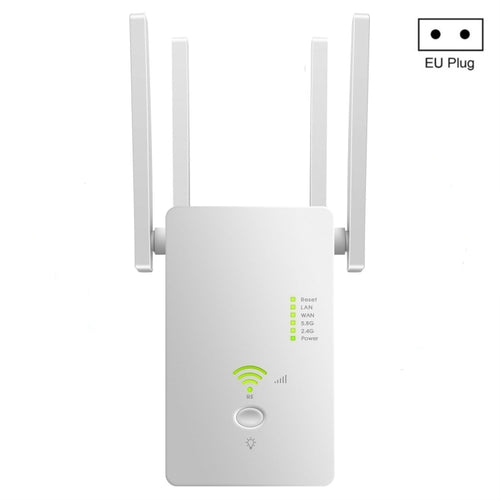 U6 5Ghz Wireless WiFi Repeater 1200Mbps Router Wifi Booster 2.4G Long Range Extender(EU Plug) - HoMEdemic™ 