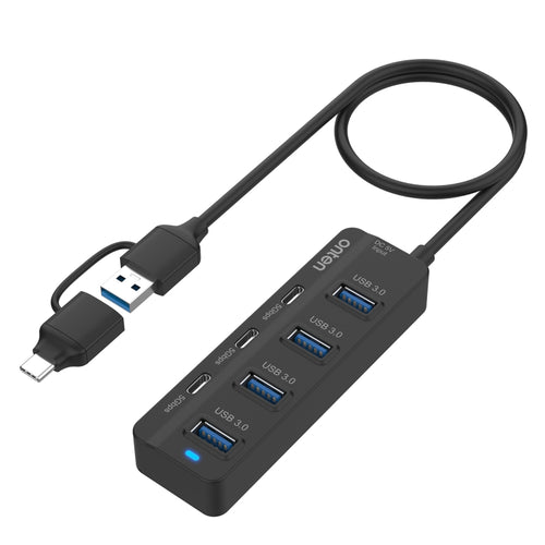 Onten UCA5306 7 in 2 USB3.0 + Type-C 7-Ports HUB Docking Station Support OTG Function - HoMEdemic™ 