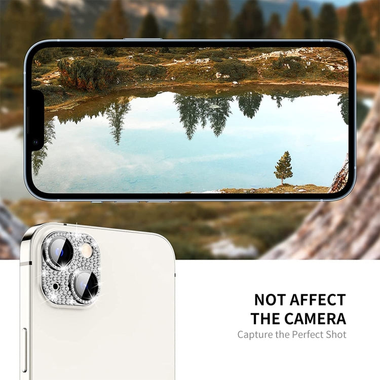 For iPhone 13 / 13 mini ENKAY Hat-Prince Blink Diamond Camera Lens Aluminium Alloy Tempered Glass Film(Black) - HoMEdemic™ 