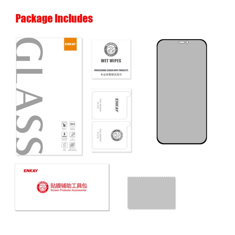 For iPhone 12 / 12 Pro ENKAY Hat-Prince 25 Degree Privacy 8K UHD AGC Tempered Glass Film - HoMEdemic™ 
