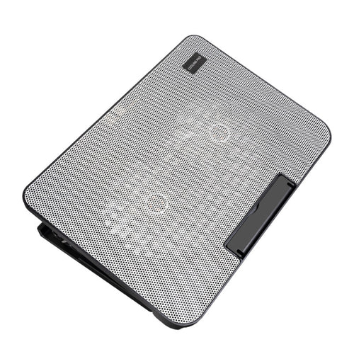 N99 USB Dual Fan Hollow Carved Design Heat Dissipation Laptop Cooling Pad(Gray) - HoMEdemic™ 