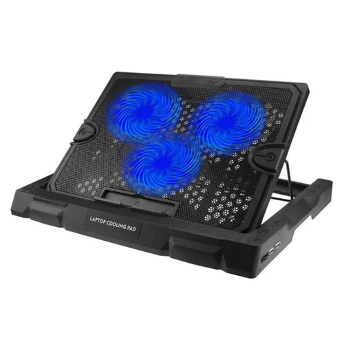 S300 3 Fan Adjustable Wind Speed Desktop Laptop Cooling Pad with Holder(Blue) - HoMEdemic™ 