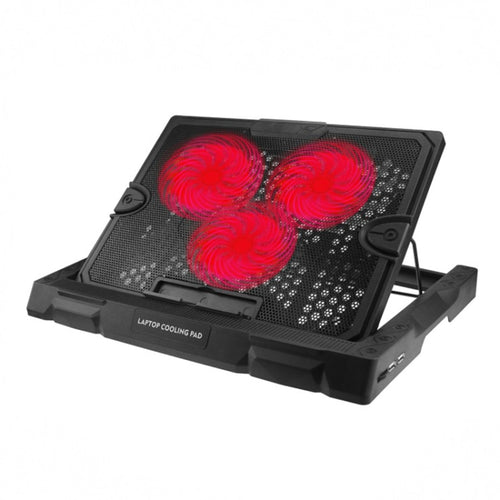 S300 3 Fan Adjustable Wind Speed Desktop Laptop Cooling Pad with Holder(Red) - HoMEdemic™ 