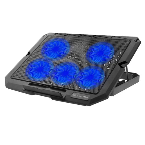 X5 Game Work Mute 5-Fan 7-Gear Adjustable Height Laptop Cooling Stand(Blue) - HoMEdemic™ 