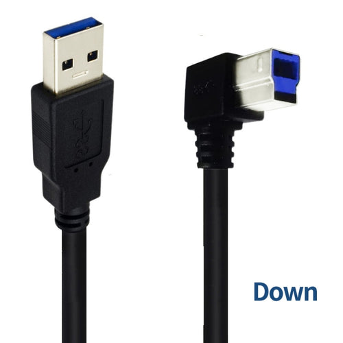 JUNSUNMAY USB 3.0 A Male to USB 3.0 B Male Adapter Cable Cord 1.6ft/0.5M for Docking Station, External Hard Drivers, Scanner, Printer and More(Down) - HoMEdemic™ 