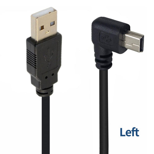 JUNSUNMAY 5 Feet USB A 2.0 to Mini B 5 Pin Charger Cable Cord, Length: 1.5m(Left) - HoMEdemic™ 