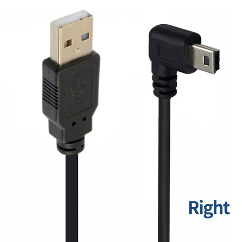 JUNSUNMAY 5 Feet USB A 2.0 to Mini B 5 Pin Charger Cable Cord, Length: 1.5m(Right) - HoMEdemic™ 