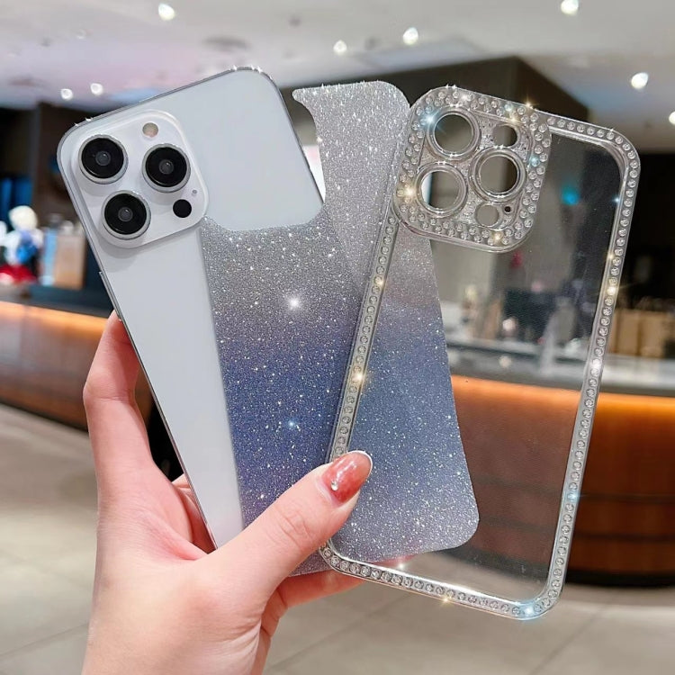 For iPhone 15 Pro Diamond Gradient Glitter Plated TPU Phone Case(Black) - HoMEdemic™ 