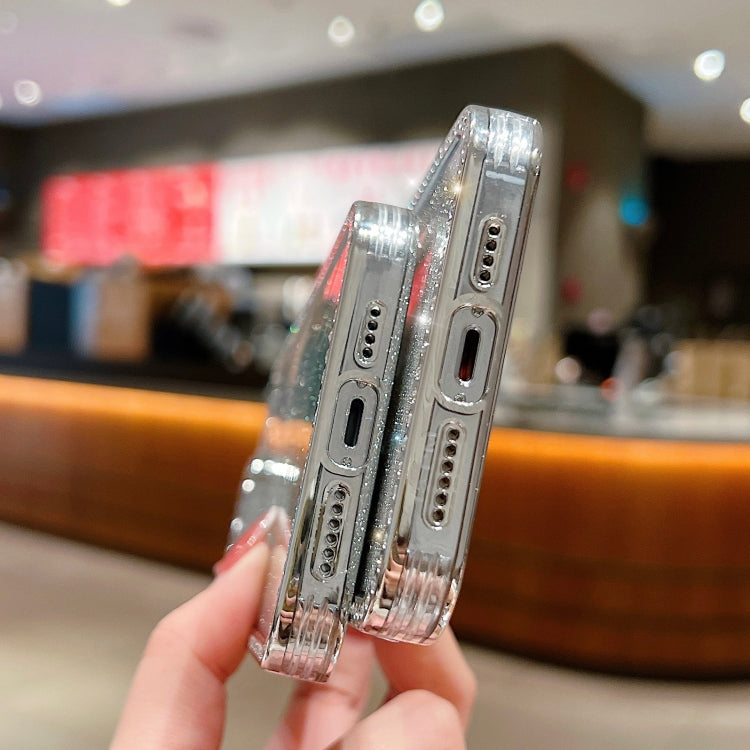 For iPhone 15 Pro Max Diamond Gradient Glitter Plated TPU Phone Case(Pink) - HoMEdemic™ 