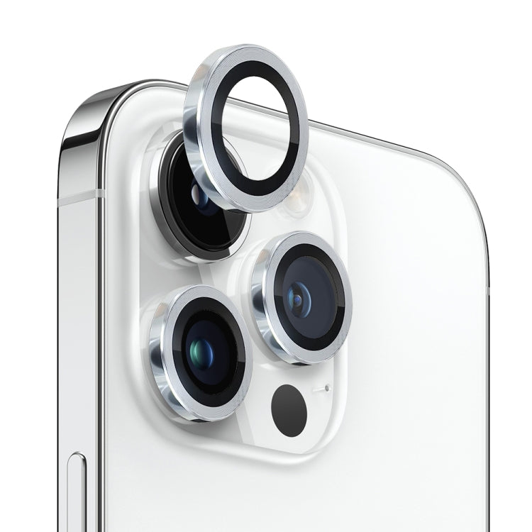 For iPhone 13 Pro / 13 Pro Max NORTHJO Camera Lens Protector Tempered Glass CD Vein Metal Ring Film(Silver) - HoMEdemic™ 