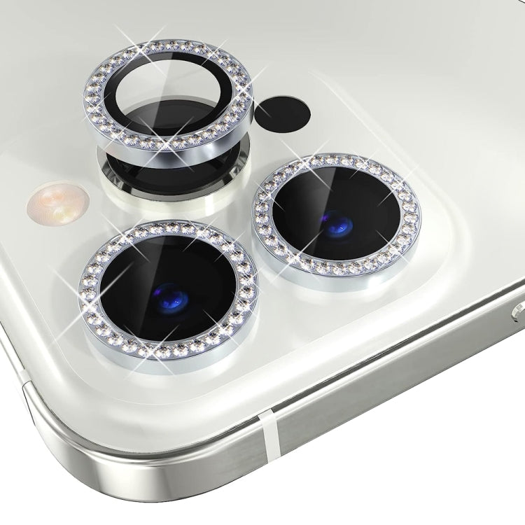 For iPhone 13 Pro / 13 Pro Max NORTHJO Camera Lens Protector Tempered Glass Metal Rhinestone Ring Film(Silver) - HoMEdemic™ 