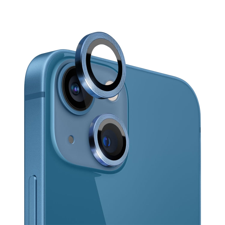 For iPhone 13 / 13 mini NORTHJO Camera Lens Tempered Glass CD Vein Metal Ring Film(Blue) - HoMEdemic™ 