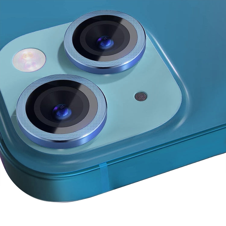 For iPhone 13 / 13 mini NORTHJO Camera Lens Tempered Glass CD Vein Metal Ring Film(Blue) - HoMEdemic™ 