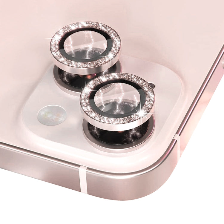 For iPhone 13 / 13 mini NORTHJO Camera Lens Tempered Glass Bling Glitter Metal Ring Film(Pink) - HoMEdemic™ 