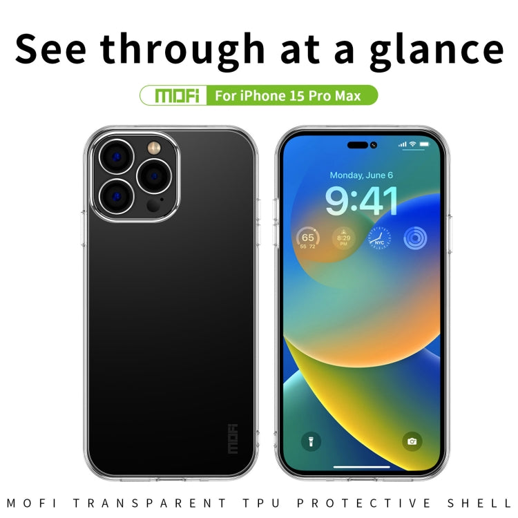 For iPhone 15 Pro Max MOFI Ming Series Ultra-thin TPU Phone Case(Transparent) - HoMEdemic™ 