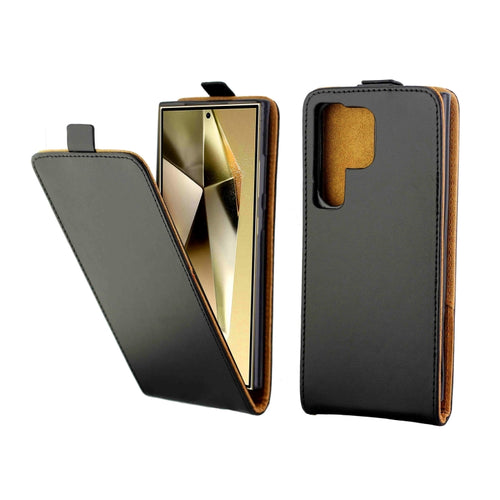 For Samsung Galaxy S24 Ultra 5G Vertical Flip Leather Case with Card Slot(Black) - HoMEdemic™ 