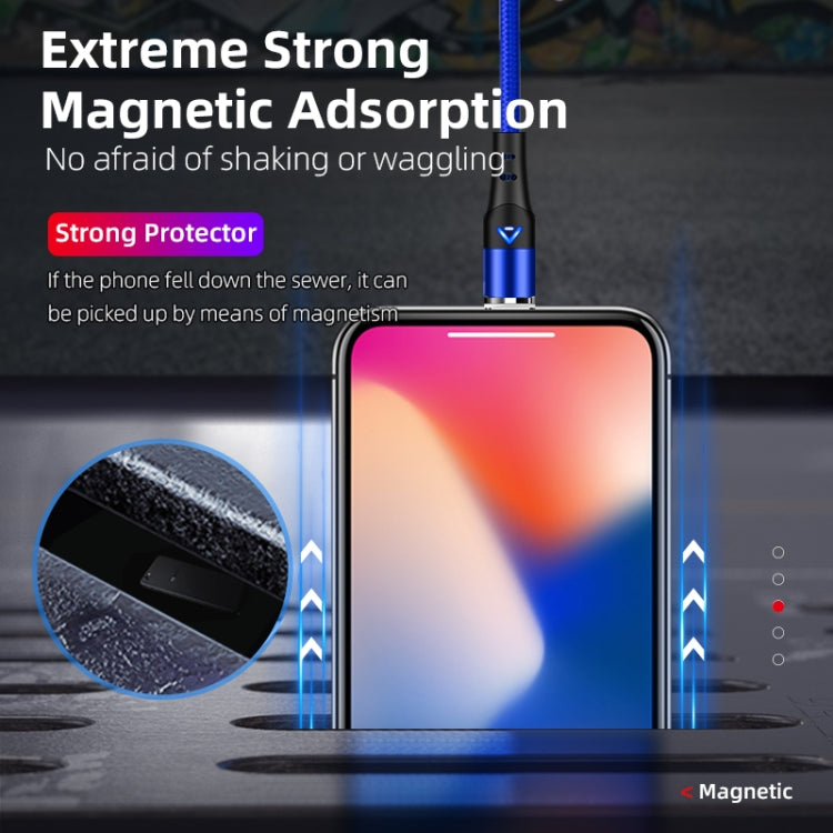 ENKAY 3A USB to 8 Pin Magnetic Fast Charging Data Cable with LED Light, Length:1m(Black) - HoMEdemic™ 