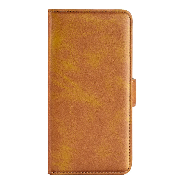 For iPhone 15 Pro Dual-side Magnetic Buckle Horizontal Flip Leather Phone Case(Yellow) - HoMEdemic™ 