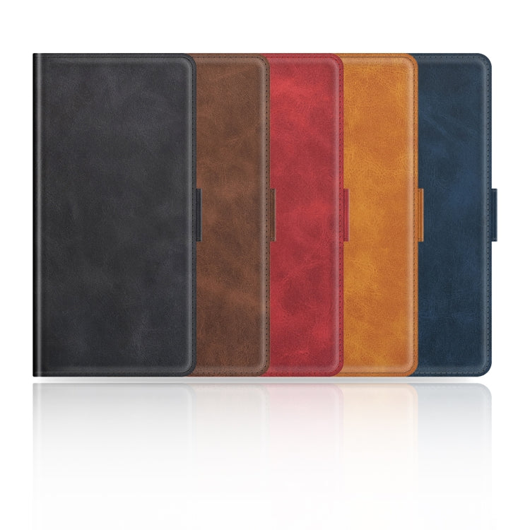 For iPhone 15 Pro Dual-side Magnetic Buckle Horizontal Flip Leather Phone Case(Dark Blue) - HoMEdemic™ 
