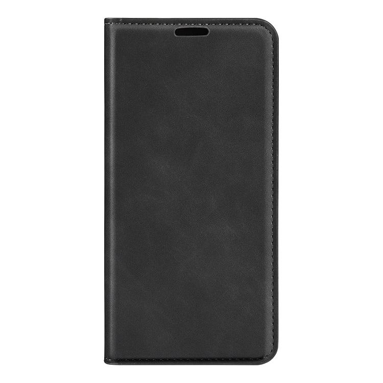For iPhone 15 Pro Retro-skin  Magnetic Suction Leather Phone Case(Black) - HoMEdemic™ 