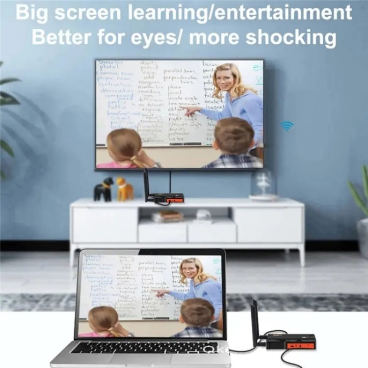 009 200m HD Video Transmitter Receiver WIFI 5.8 Wireless Display Dongle Adapter(EU Plug) - HoMEdemic™ 
