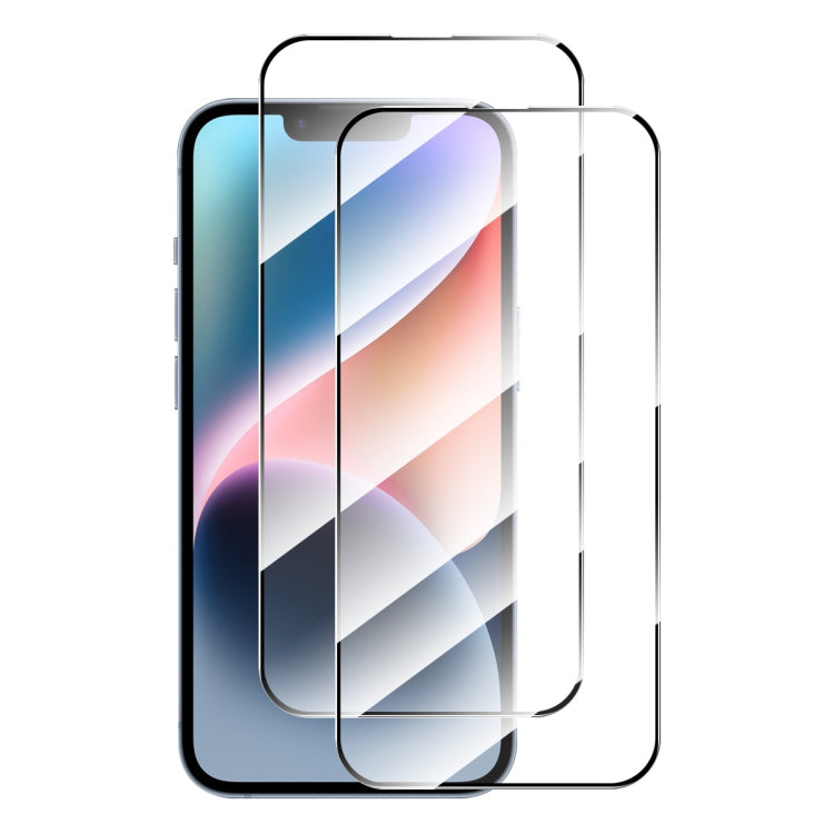 For iPhone 15 Plus 2pcs ENKAY Full Glue High Aluminum-silicon Tempered Glass Film - HoMEdemic™ 
