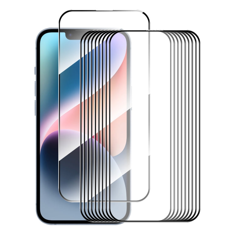 For iPhone 15 Plus 10pcs ENKAY Full Glue High Aluminum-silicon Tempered Glass Film - HoMEdemic™ 