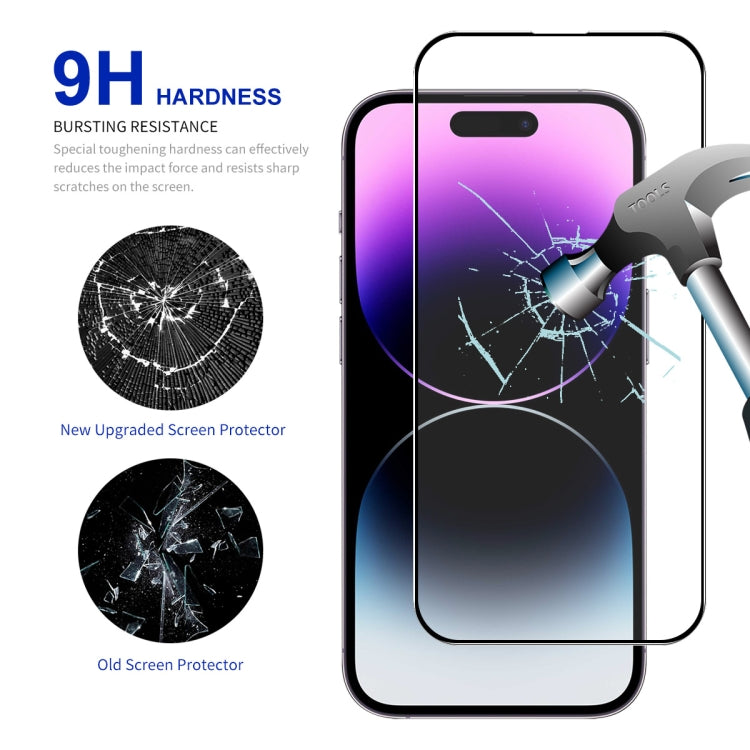 For iPhone 15 Pro Max 10pcs ENKAY Full Glue High Aluminum-silicon Tempered Glass Film - HoMEdemic™ 