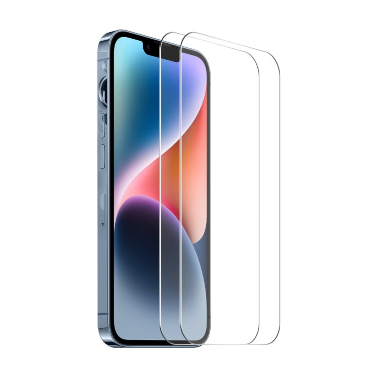 For iPhone 15 2pcs NKAY 0.26mm 9H 2.5D High Aluminum-silicon Tempered Glass Film - HoMEdemic™ 