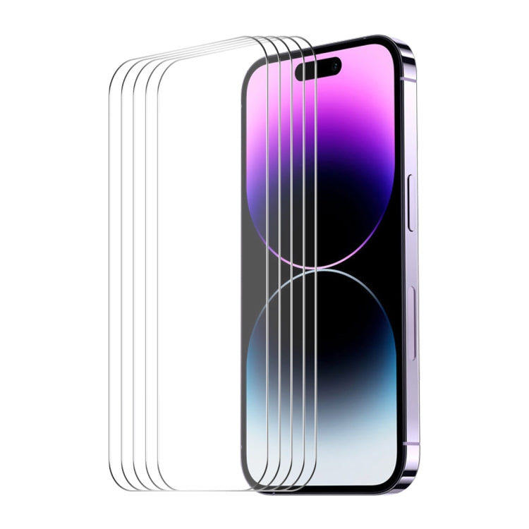 For iPhone 15 Pro 5pcs ENKAY 0.26mm 9H 2.5D High Aluminum-silicon Tempered Glass Film - HoMEdemic™ 