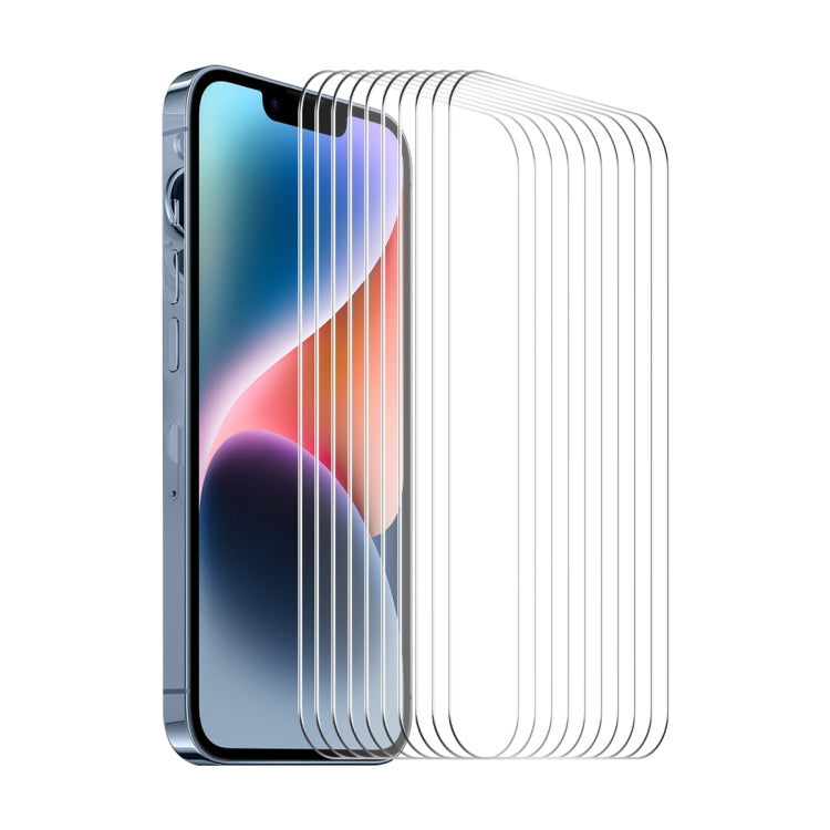 For iPhone 15 Plus 10pcs ENKAY 0.26mm 9H 2.5D High Aluminum-silicon Tempered Glass Film - HoMEdemic™ 