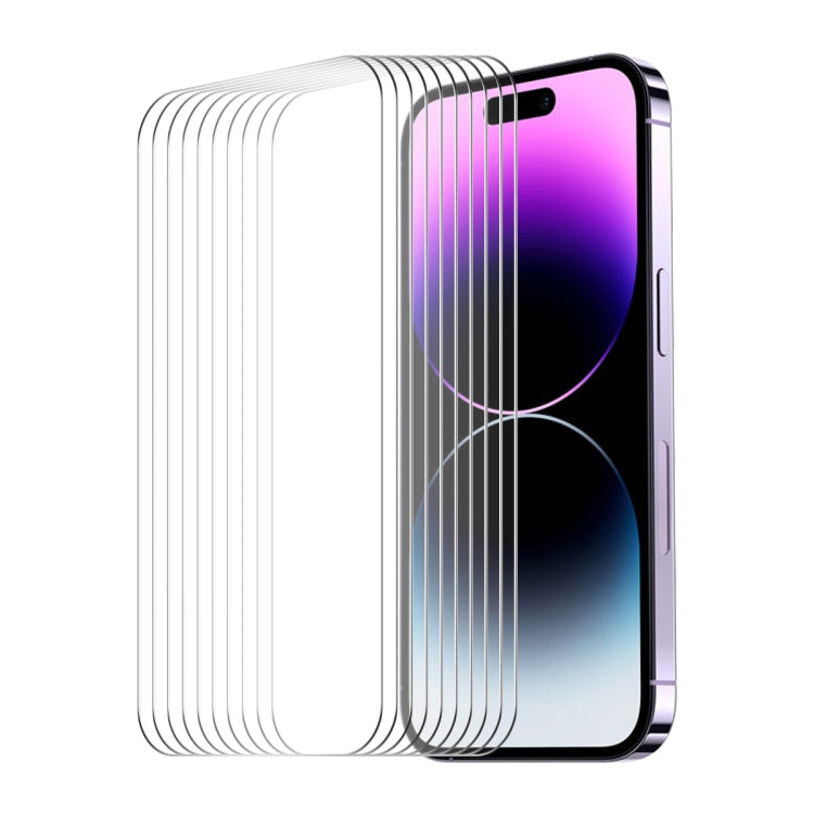 For iPhone 15 Pro Max 10pcs ENKAY 0.26mm 9H 2.5D High Aluminum-silicon Tempered Glass Film - HoMEdemic™ 