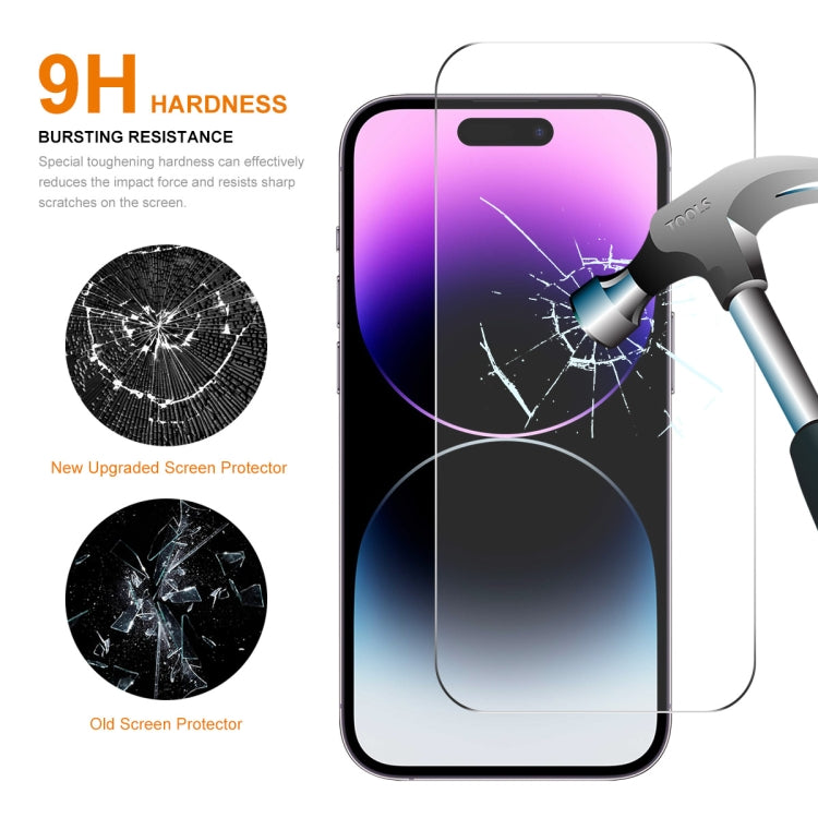 For iPhone 15 Pro Max 10pcs ENKAY 0.26mm 9H 2.5D High Aluminum-silicon Tempered Glass Film - HoMEdemic™ 