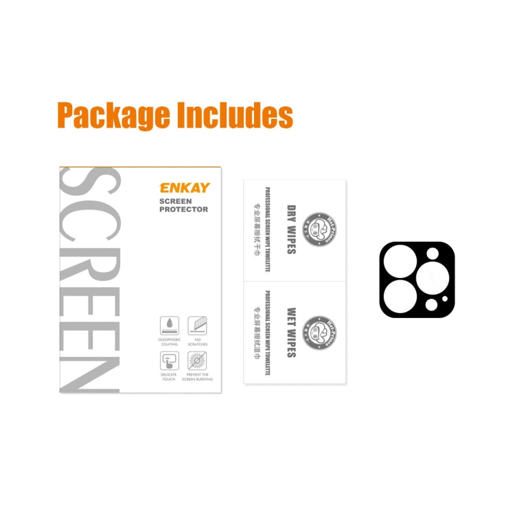For iPhone 15 Pro / 15 Pro Max ENKAY Hat-Prince 9H Rear Camera Lens Tempered Glass Film - HoMEdemic™ 