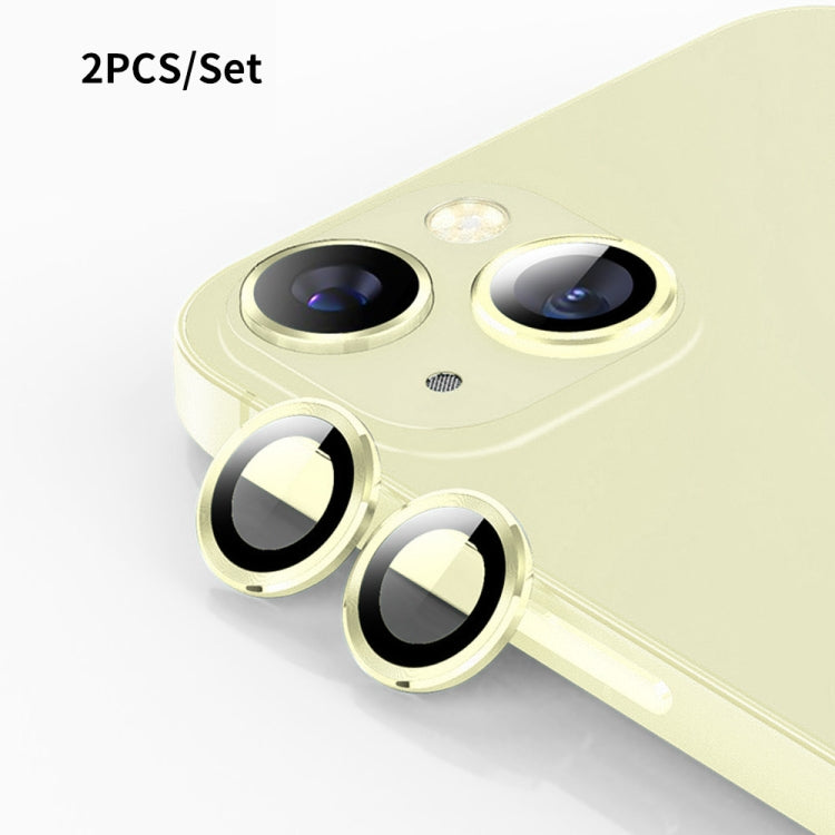 For iPhone 15 / 15 Plus ENKAY 9H Rear Lens Aluminium Alloy Tempered Glass Film(Yellow) - HoMEdemic™ 
