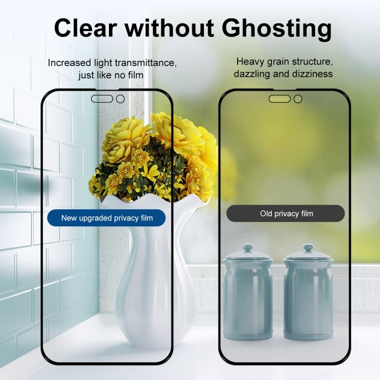 For iPhone 15 Pro 2pcs ENKAY Hat-Prince 28° Anti-peeping Tempered Glass Protector Full Screen Film - HoMEdemic™ 