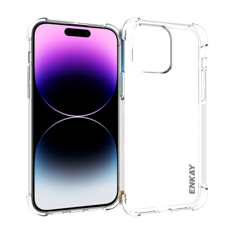 For iPhone 15 Pro Max ENKAY Hat-Prince Transparent TPU Shockproof Phone Case - HoMEdemic™ 
