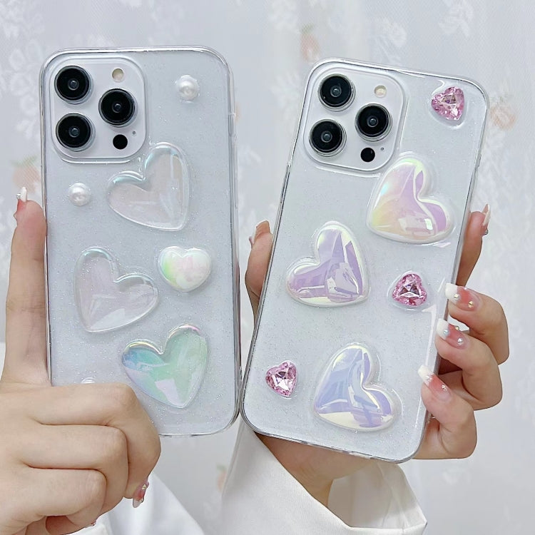 For iPhone 15 Pro Love Epoxy TPU Phone Case(Transparent) - HoMEdemic™ 
