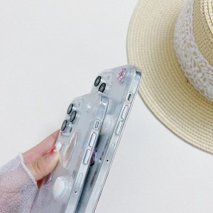 For iPhone 15 Pro Love Epoxy TPU Phone Case(Transparent) - HoMEdemic™ 