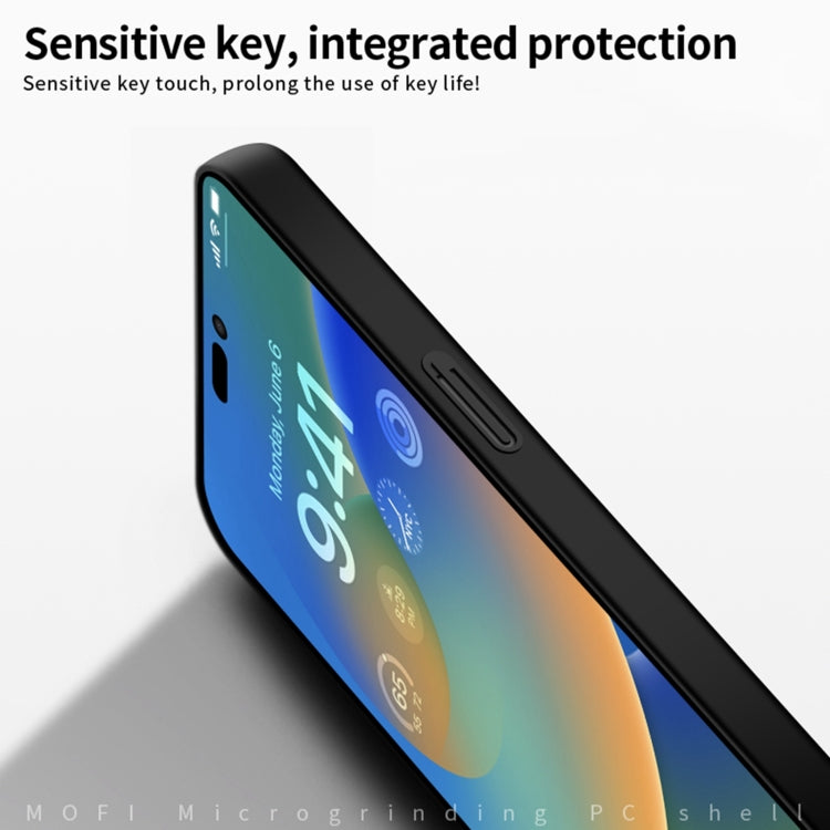 For iPhone 15 MOFI Frosted PC Ultra-thin Hard Phone Case(Black) - HoMEdemic™ 
