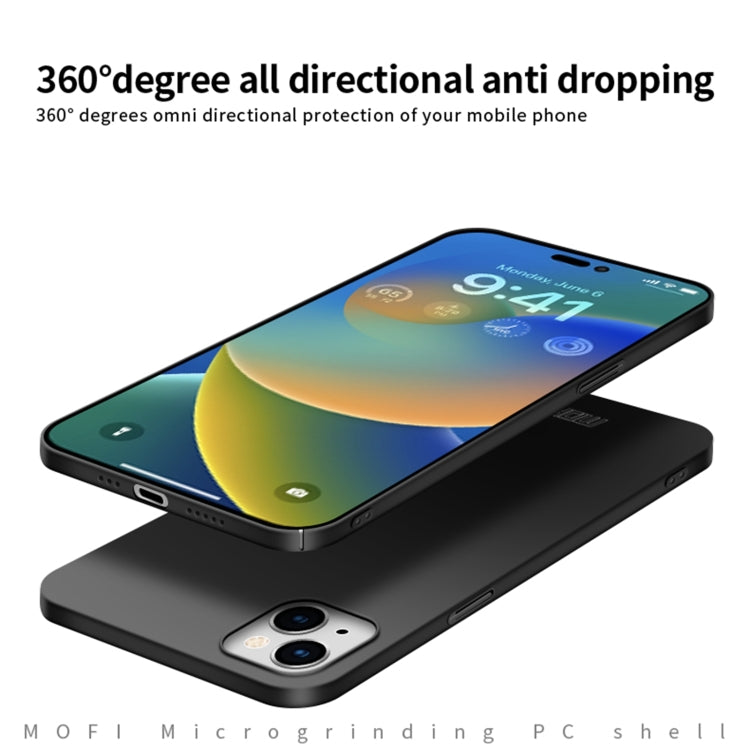 For iPhone 15 MOFI Frosted PC Ultra-thin Hard Phone Case(Blue) - HoMEdemic™ 