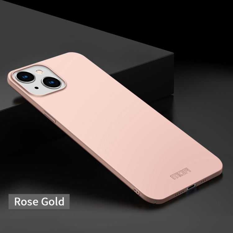 For iPhone 15 MOFI Frosted PC Ultra-thin Hard Phone Case(Rose Gold) - HoMEdemic™ 