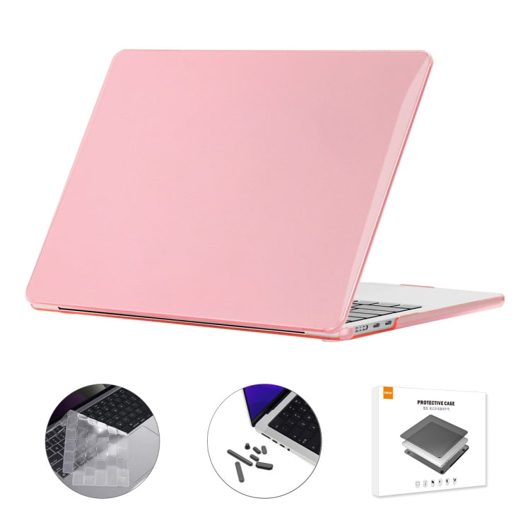 For MacBook Air 15.3 A2941 ENKAY US Version 3 in 1 Crystal Protective Case with TPU Keyboard Film & Anti-dust Plugs(Pink) - HoMEdemic™ 