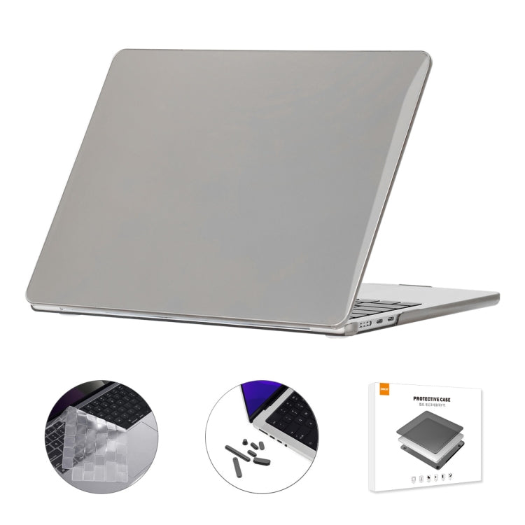 For MacBook Air 15.3 A2941 ENKAY US Version 3 in 1 Crystal Protective Case with TPU Keyboard Film & Anti-dust Plugs(Grey) - HoMEdemic™ 