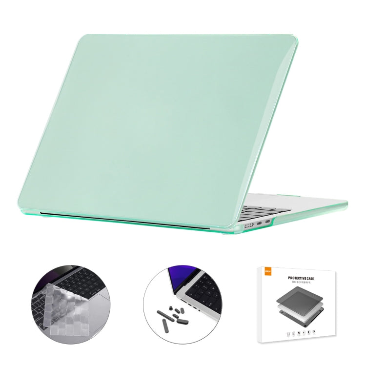 For MacBook Air 15.3 A2941 ENKAY US Version 3 in 1 Crystal Protective Case with TPU Keyboard Film & Anti-dust Plugs(Light Green) - HoMEdemic™ 