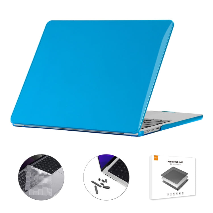 For MacBook Air 15.3 A2941 ENKAY US Version 3 in 1 Crystal Protective Case with TPU Keyboard Film & Anti-dust Plugs(Light Blue) - HoMEdemic™ 
