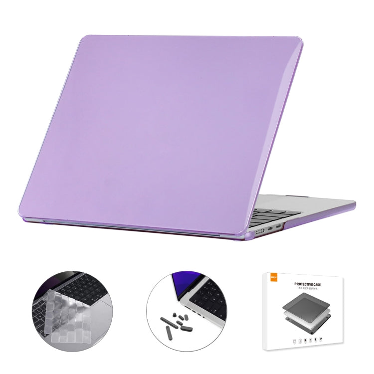 For MacBook Air 15.3 A2941 ENKAY US Version 3 in 1 Crystal Protective Case with TPU Keyboard Film & Anti-dust Plugs(Light Purple) - HoMEdemic™ 